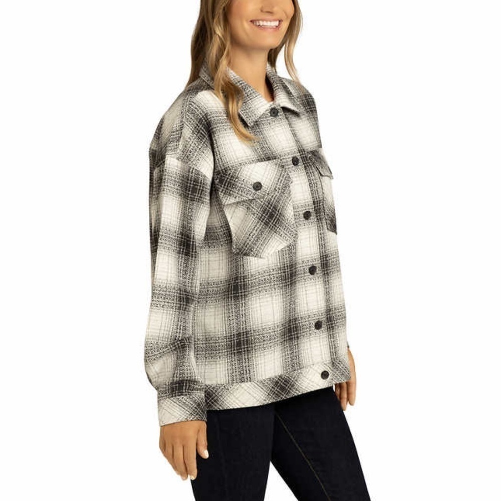 NWT Boston Traders Ladies' Shirt Jacket, Gray - Size XL - Picture 3 of 6